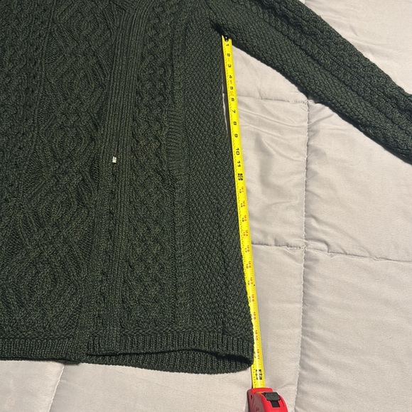 Aran Crafts Ireland Dark Gray Side Zip 100% Wool Sweater - Picture 10 of 13
